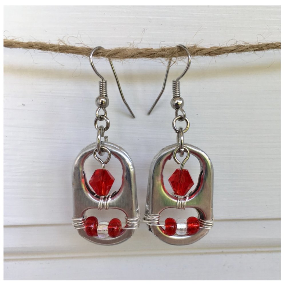 Fun and Funky🎉Soda Pop Tab Earrings, Handcrafted